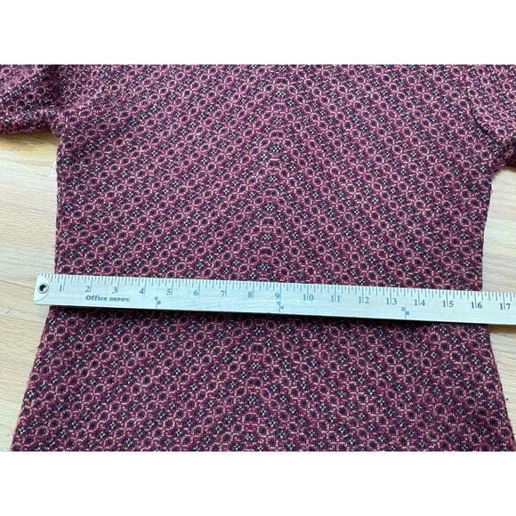 Janiya Women's Dress Sweater Boho Tunic Red Knit Long Sleeve Tribal Aztec Cozy - Picture 8 of 8